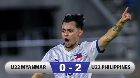 Kết quả U22 Myanmar 0-2 U22 Philippines: Chiến thắng xứng đáng